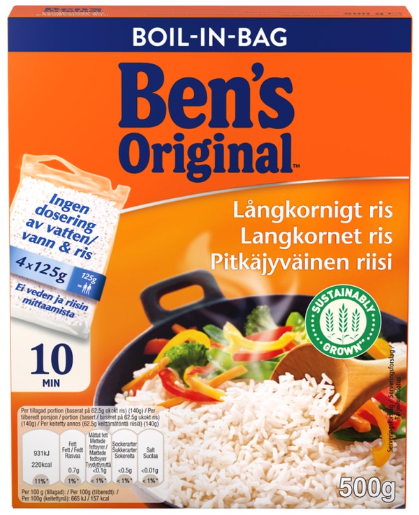 Ben´s Original™ Boil in Bag Pitkäjyväinen riisi 500g