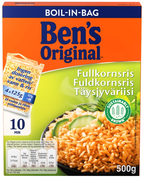 Ben´s Original™ Boil in Bag Täysjyväriisi 500g